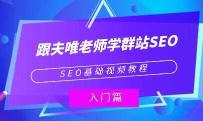 夫唯《群站seo优化教程视频》SEO基础视频教程-创业资源网