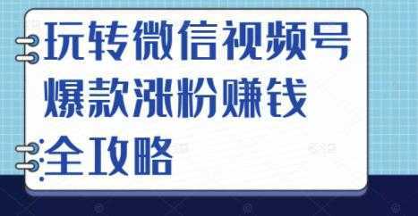 玩转微信视频号爆款涨粉赚钱全攻略，让你快速抓住流量风口，收获红利财富-创业资源网