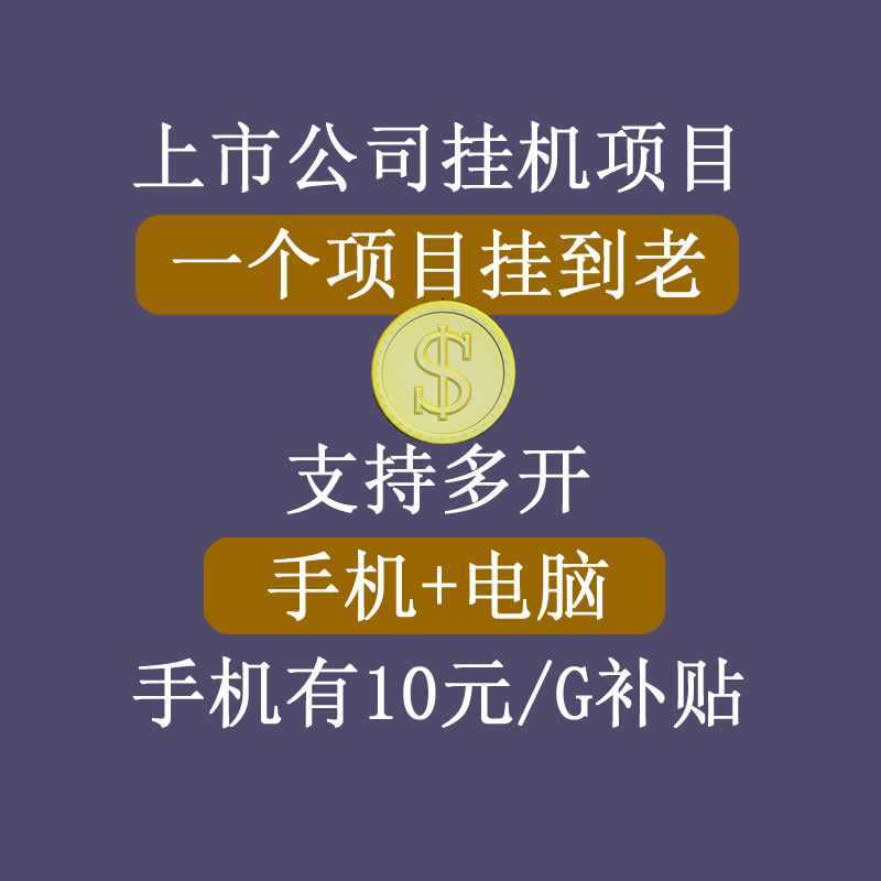 正规挂机项目，支持手机电脑一起挂，支持虚拟机多开，可以挂到老-创业资源网