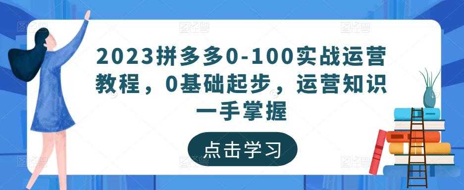 2023拼多多0-100实战运营教程，0基础起步，运营知识一手掌握-创业资源网