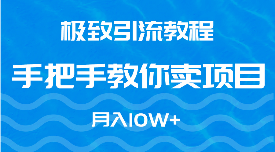 完美引流教程，教你如何卖项目，月入10W-创业资源网