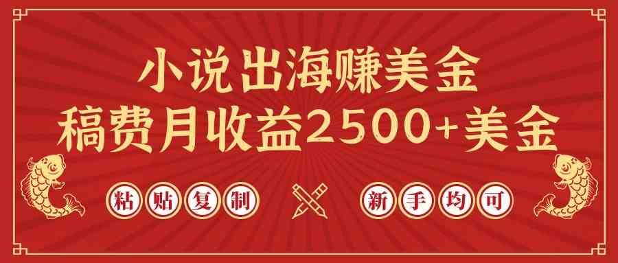 小说出海赚美金，稿费月收益2500+美金，仅需chatgpt粘贴复制，新手也能玩转-创业资源网