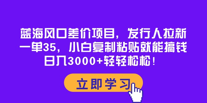 蓝海风口价格差新项目，外国投资者引流，一单35，新手拷贝就可弄钱！日入30…-创业资源网