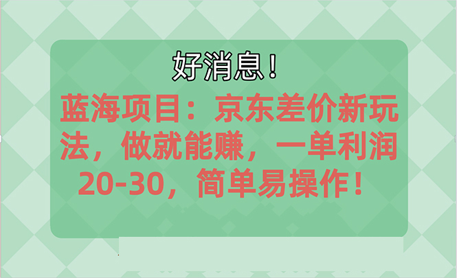 越快了解越有钱赚的蓝海项目：京东大平台操作，一单利润20-30，简易…-创业资源网