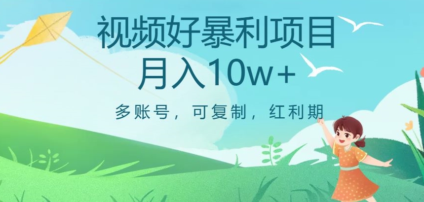 视频号暴利项目，多账号，可复制，红利期，月入10w+【揭秘】-创业资源网