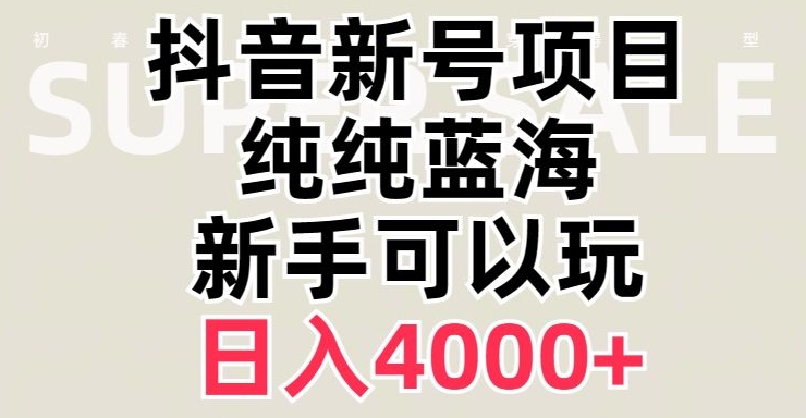 抖音蓝海跑道，一定要新账号，日入4000 【揭密】-暖阳网-优质付费教程和创业项目大全-创业资源网