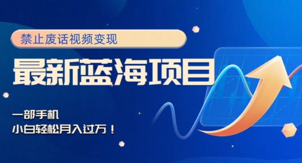 全新蓝海项目，靠严禁空话视频变现，一部手机，新手轻轻松松月入了万！-暖阳网-优质付费教程和创业项目大全-创业资源网