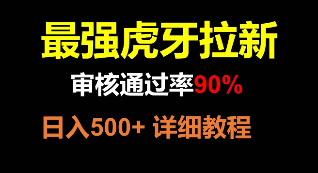 虎牙直播引流，审批成功率90%，最牛游戏玩法，日入500-暖阳网-优质付费教程和创业项目大全-创业资源网