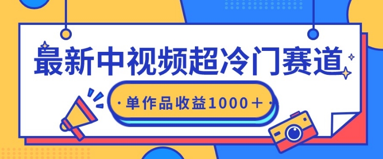 最新中视频超冷门赛道，轻松过原创，单条视频收益1000＋-创业资源网