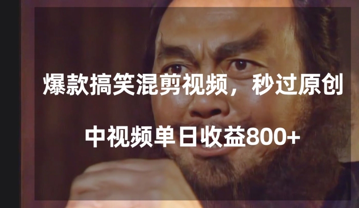 爆款搞笑混剪视频，百分百过原创，单日中视频播放收益800+【揭秘】-创业资源网