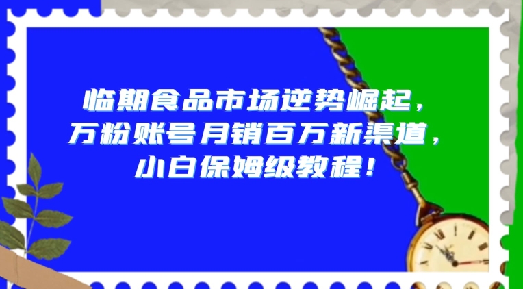 临期食品市场逆势崛起，万粉账号月销百万新渠道，小白保姆级教程【揭秘】-创业资源网