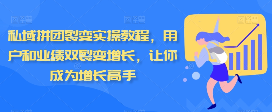 私域拼团裂变实操教程，用户和业绩双裂变增长，让你成为增长高手-创业资源网