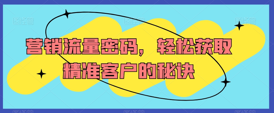 营销流量密码，轻松获取精准客户的秘诀-创业资源网