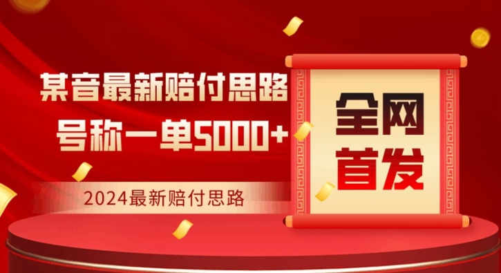 全网首发，2024最新抖音赔付项目，号称一单5000+保姆级拆解【仅揭秘】-创业资源网