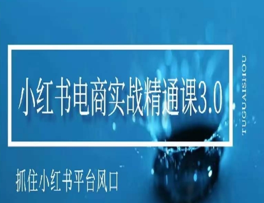 小红书电商实战精通课3.0，抓住小红书平台的风口，不错过有一个赚钱的机会-创业资源网