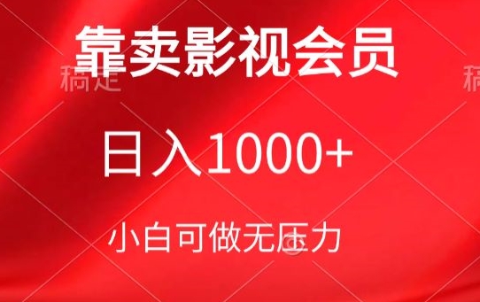 靠卖影视会员，日入1000+，落地保姆级教程，新手可学【揭秘】-创业资源网