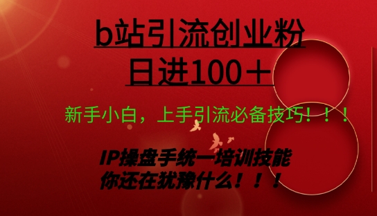 日引创业粉 100+ b 站全套打法【实操视频】-创业资源网