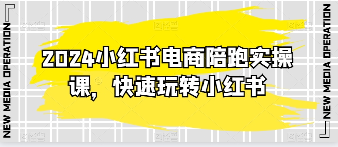 2024小红书电商陪跑实操课，迅速轻松玩小红书的，超出20节精细化管理课程内容-创业资源网