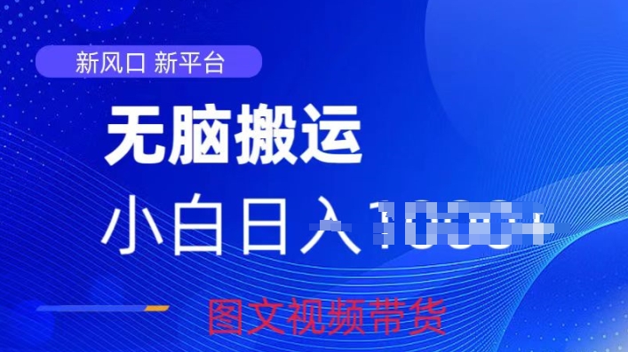 京东视频图文搬运带货项目，蓝海赛道小白轻松上手，每天一小时轻松获取收益-创业资源网