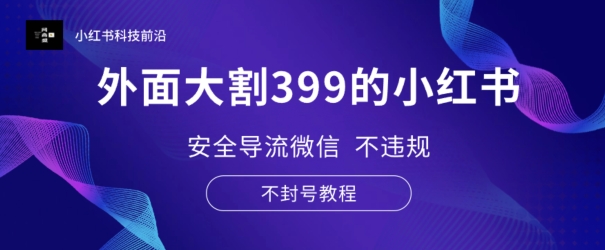 外边大割399的小红书安全性引流手机微信 不违规 防封号实例教程-创业资源网