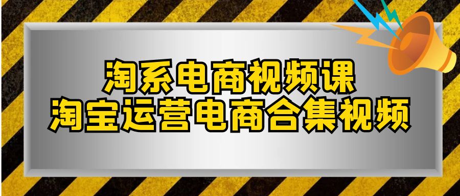 淘宝电商视频课，淘宝店铺运营电子商务合集视频-创业资源网