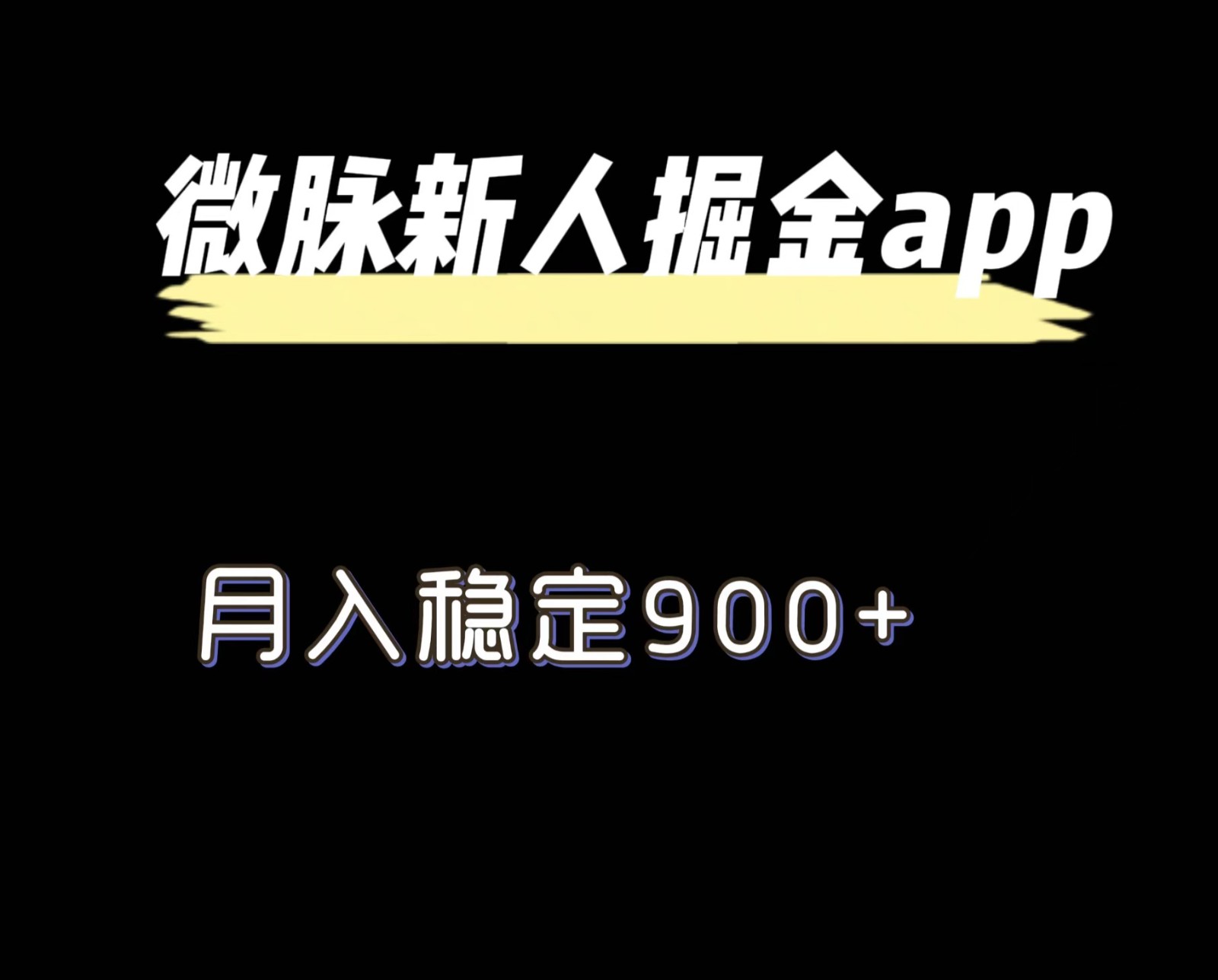 全新微脉长期新项目，引流掘金队，月入平稳900-创业资源网