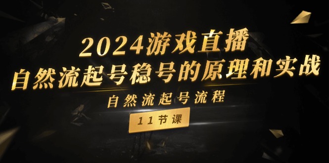 2024游戏直播-自然流起号稳号的原理和实战，自然流起号流程-创业资源网