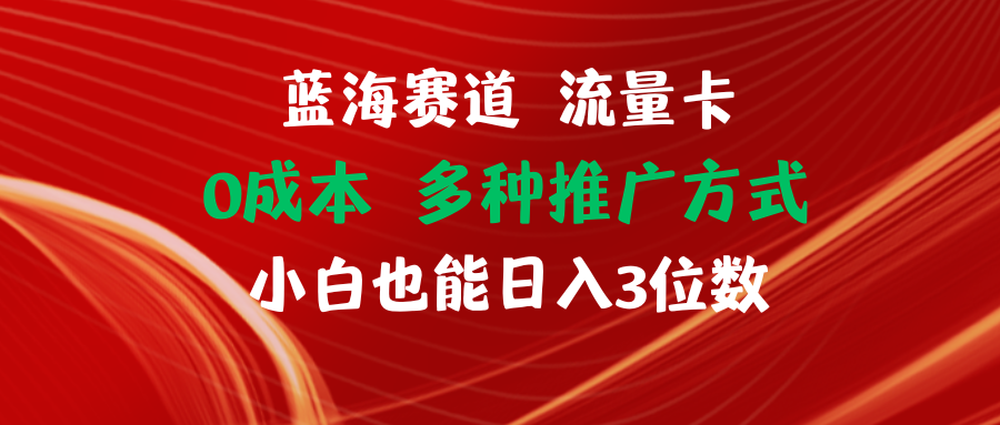 瀚海跑道 上网卡 0成本费 新手也可以日入三位数-创业资源网