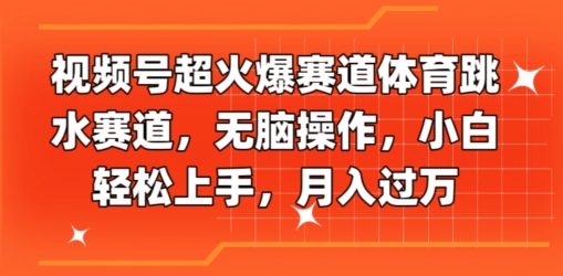 视频号超火爆赛道体育跳水赛道，无脑操作，小白轻松上手，月入过万-创业资源网