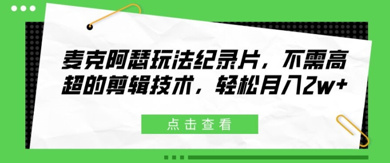 麦克阿瑟将军游戏玩法纪实片，无需要精湛的剪辑技巧，轻轻松松月入2w 【揭密】-创业资源网