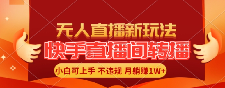 快手直播平台自动式直播游戏玩法，全人力不用干涉，新手月入1W 真正实现【揭密】-创业资源网