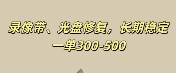 光碟视频修补，持续稳定，不耗号，一单300-500-创业资源网