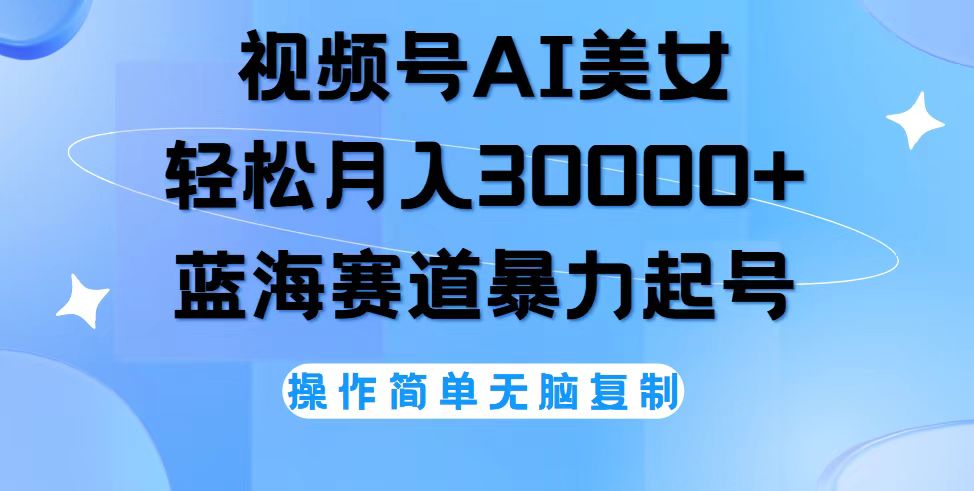 视频号AI美女跳舞，轻松月入30000+，蓝海赛道，流量池巨大，起号猛，无…-创业资源网