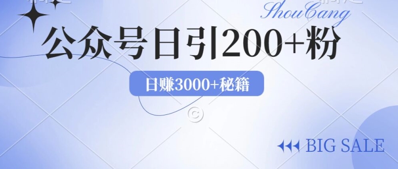 2024年用AI洗稿公众号日引流200+创业粉-创业资源网