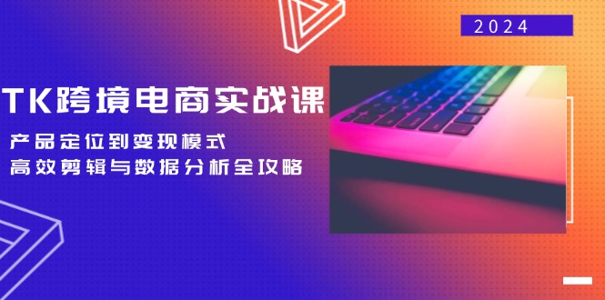 TK跨境电商实战课：产品定位到变现模式，高效剪辑与数据分析全攻略-创业资源网