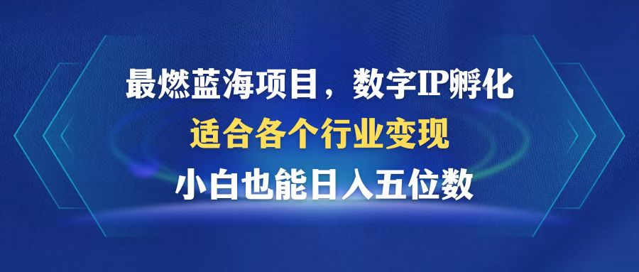 超燃蓝海项目  数据IP卵化  适合各个领域转现  新手也可以日入5个数-创业资源网