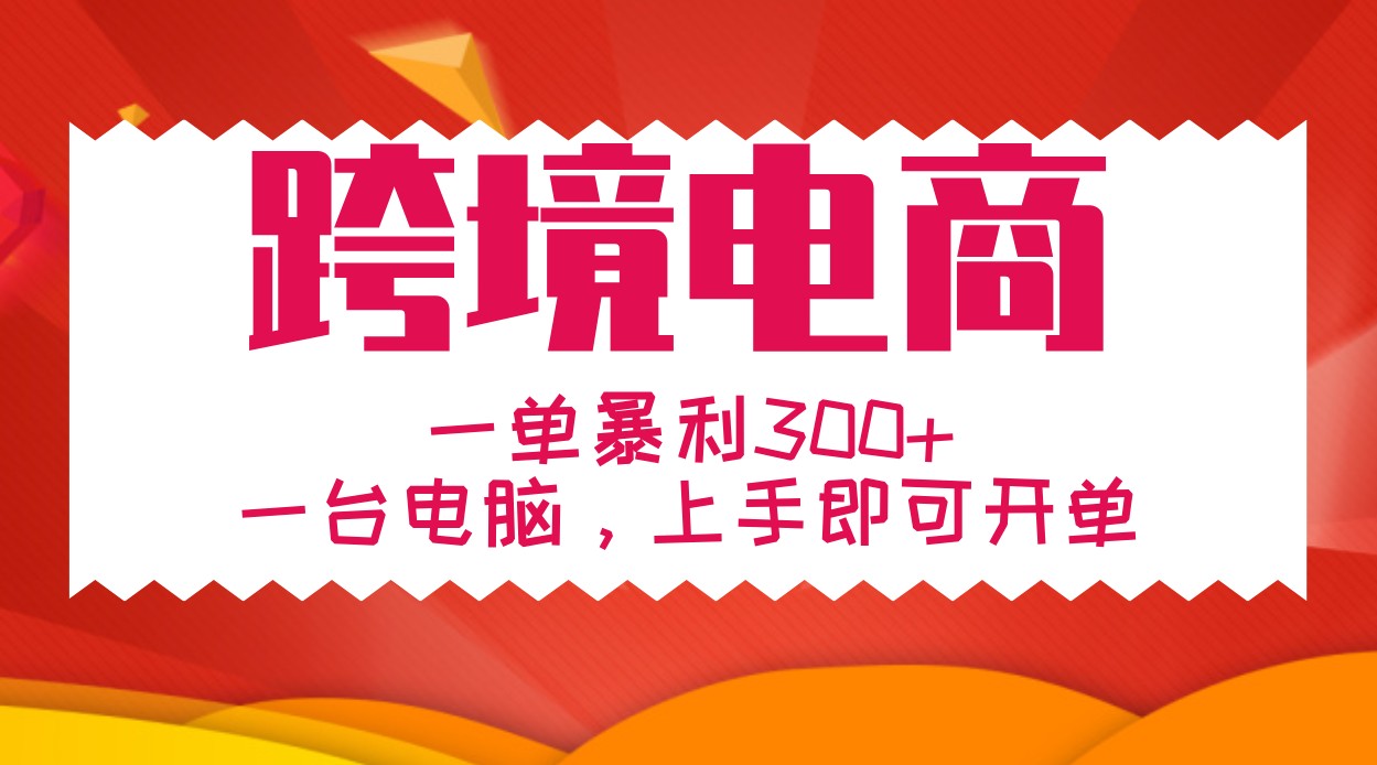 一对一教学跨境电子商务，一单爆利300 ，一台电脑入门就可以出单-创业资源网