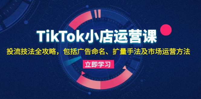 TikTok小商店运营课：投流手法攻略大全，包含广告宣传取名 扩量技巧以及市场运营方法-创业资源网