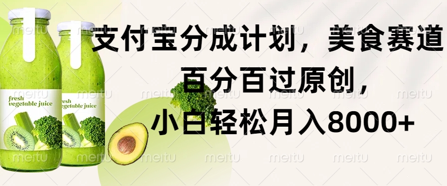 支付宝钱包分为方案，特色美食跑道，百分之百过原创设计，新手轻轻松松月入8000-创业资源网