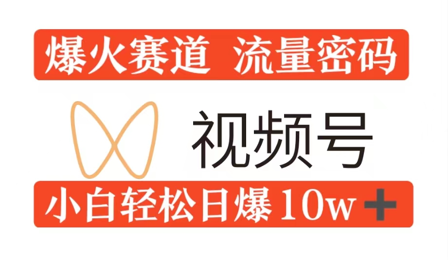 0粉在视频号爆火赛道流量密码，模式全方位，小白轻松日爆10w+流量-创业资源网