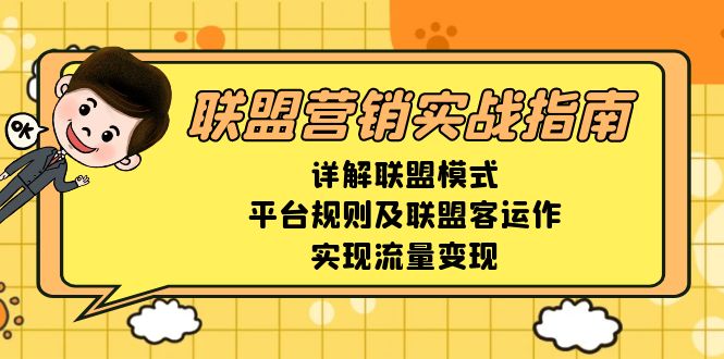 联盟营销实战指南，详解联盟模式、平台规则及联盟客运作，实现流量变现-创业资源网