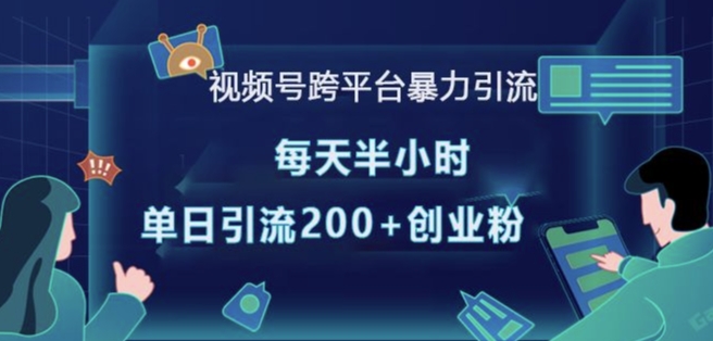 视频号跨平台暴力引流，每天半小时，单日引流200+精准创业粉-创业资源网