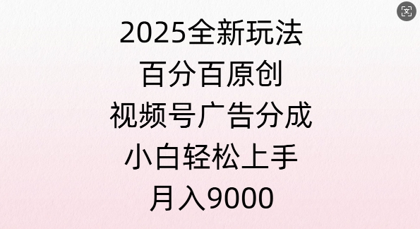 视频号创作者分成计划之情感赛道，多平台发布，多份收益-创业资源网