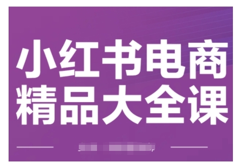 小红书电商精典全集课，快速上手小红书运营方法，完成精准引流方法与打造爆款总体目标，快速上手小红书电商-创业资源网