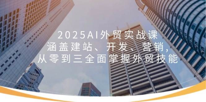 2025AI出口外贸实战演练课：包含建网站、开发设计、营销推广, 从零到三全面了解出口外贸专业技能-创业资源网