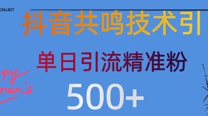 抖音情感引流方法自主创业粉，当然降低成本，日引500-创业资源网