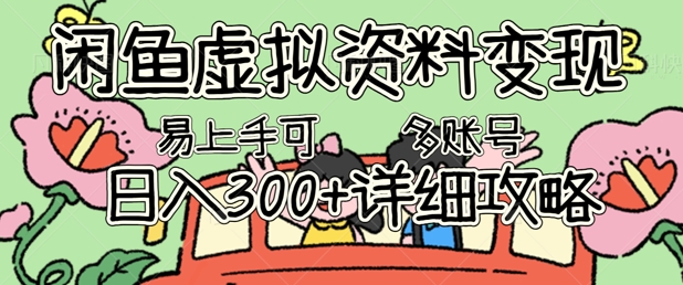 闲鱼平台虚似材料转现，新手快速上手，日入3张 ，可以多矩阵号手册攻略大全-创业资源网