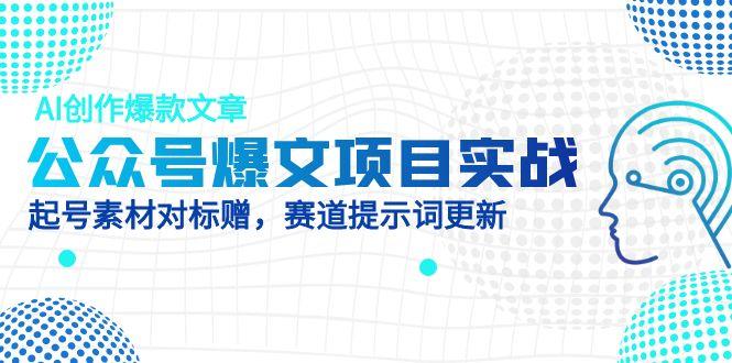 微信公众号热文项目实践，AI写作爆款文章，养号素材内容对比赠-创业资源网