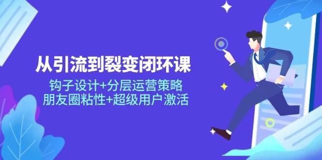 从引导到裂变式闭环控制课：勾子设计方案 分层次运营战略，微信朋友圈黏性 非常用户激活-创业资源网