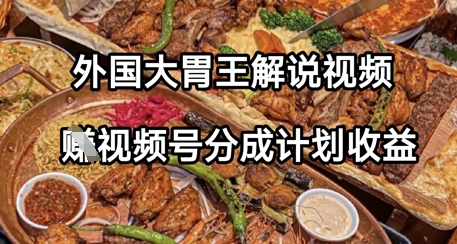其他国家大胃解说视频，挣微信视频号分为方案盈利，使用方便，轻轻松松月入了W-创业资源网